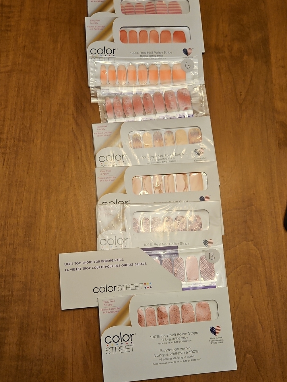 Color Street Bundle Pink Orange Coral Mauve